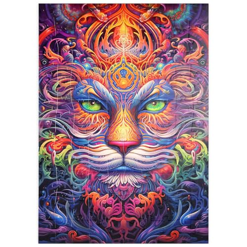 MyPuzzle Mystische psychedelische Katze - Premium 100 Teile Puzzle - MyPuzzle Sonderkollektion von Puzzle Galaxy MyPuzzle Mystische psychedelische Katze - Premium 100 Teile Puzzle - MyPuzzle Sonderkollektion von Puzzle Galaxy von MyPuzzle.com