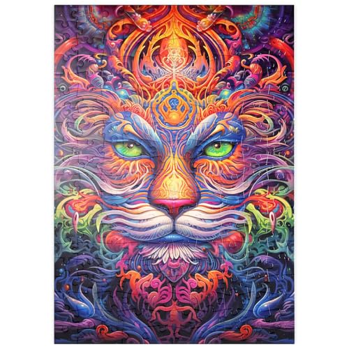 MyPuzzle Mystische psychedelische Katze - Premium 200 Teile Puzzle - MyPuzzle Sonderkollektion von Puzzle Galaxy MyPuzzle Mystische psychedelische Katze - Premium 200 Teile Puzzle - MyPuzzle Sonderkollektion von Puzzle Galaxy von MyPuzzle.com