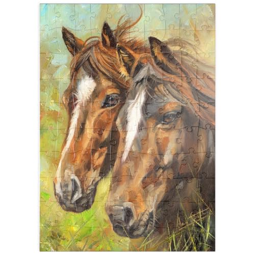 MyPuzzle Nahaufnahme von Zwei Pferden auf der Weide - Premium 100 Teile Puzzle - MyPuzzle Sonderkollektion von Puzzle Galaxy MyPuzzle Nahaufnahme von Zwei Pferden auf der Weide - Premium 100 Teile Puzzle - MyPuzzle Sonderkollektion von Puzzle Galaxy von MyPuzzle.com