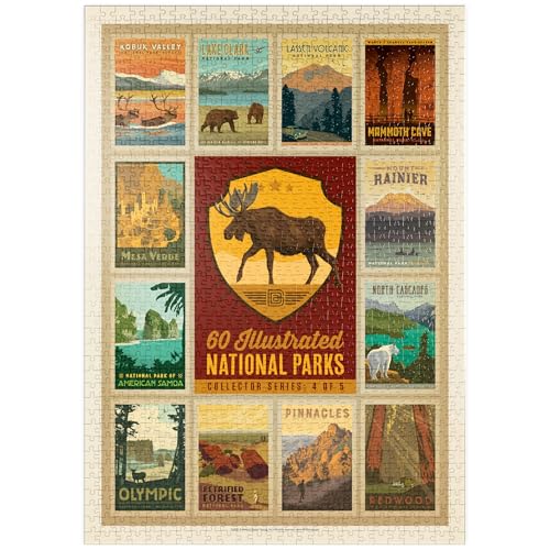 MyPuzzle National Parks Collector Series - Edition 4, Vintage Poster - Premium 1000 Teile Puzzle - MyPuzzle Sonderkollektion von Anderson Design Group von MyPuzzle.com