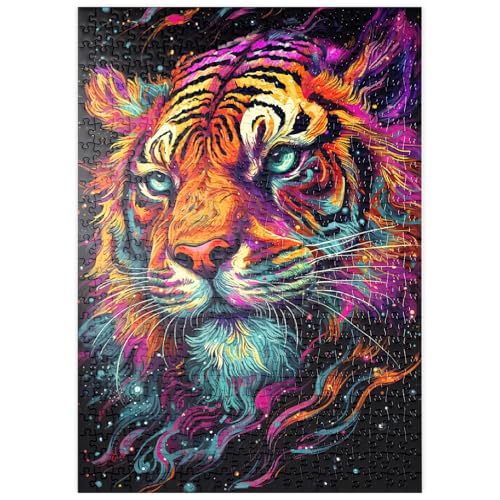 MyPuzzle Neon Tiger - Premium 500 Teile Puzzle - MyPuzzle Sonderkollektion von Puzzle Galaxy von MyPuzzle.com