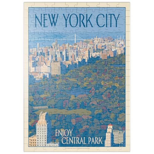 MyPuzzle New York City: Enjoy Central Park, Vintage Poster - Premium 200 Teile Puzzle - MyPuzzle Sonderkollektion von Anderson Design Group von MyPuzzle.com