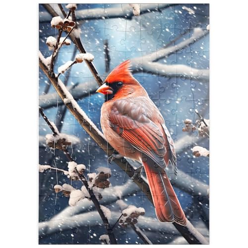MyPuzzle Nördlicher Kardinal im Winterschnee - Premium 100 Teile Puzzle - MyPuzzle Sonderkollektion von Puzzle Galaxy MyPuzzle Nördlicher Kardinal im Winterschnee - Premium 100 Teile Puzzle - MyPuzzle Sonderkollektion von Puzzle Galaxy von MyPuzzle.com