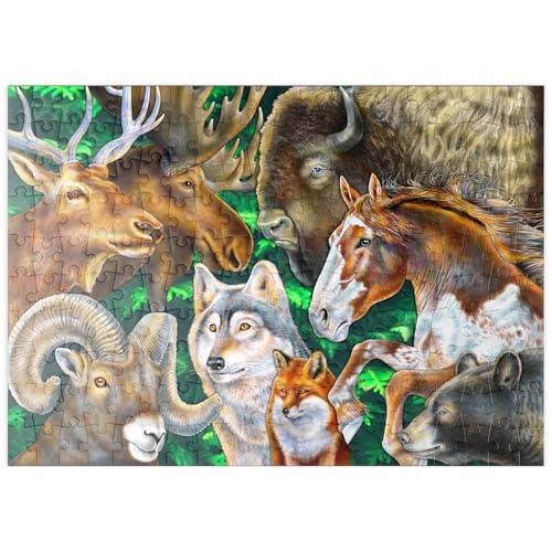 MyPuzzle Nordamerikanische Wildtiere in kunstvoller Naturillustration - Premium 200 Teile Puzzle - MyPuzzle Sonderkollektion von Puzzle Galaxy MyPuzzle Nordamerikanische Wildtiere in kunstvoller Naturillustration - Premium 200 Teile Puzzle - MyPuzzle Sonderkollektion von Puzzle Galaxy von MyPuzzle.com