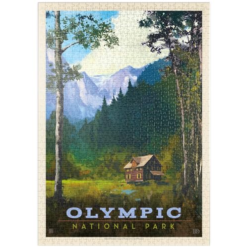 MyPuzzle Olympic National Park: Enchanted Valley Chalet, Vintage Poster - Premium 1000 Teile Puzzle - MyPuzzle Sonderkollektion von Anderson Design Group MyPuzzle Olympic National Park: Enchanted Valley Chalet, Vintage Poster - Premium 1000 Teile Puzzle - MyPuzzle Sonderkollektion von Anderson Design Group von MyPuzzle.com