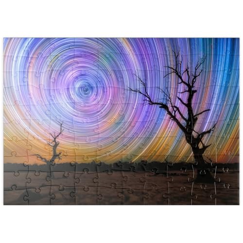 MyPuzzle Outback-Sternspuren – Nachthimmel über der australischen Wildnis - Premium 100 Teile Puzzle - MyPuzzle Sonderkollektion von Puzzle Galaxy von MyPuzzle.com