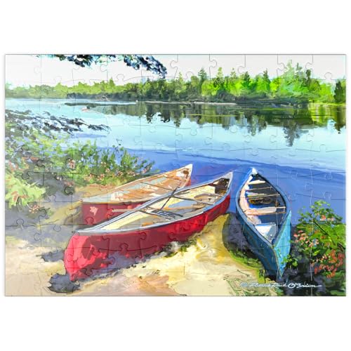 MyPuzzle Panoramakanus am See - Premium 100 Teile Puzzle - MyPuzzle Sonderkollektion von Puzzle Galaxy von MyPuzzle.com