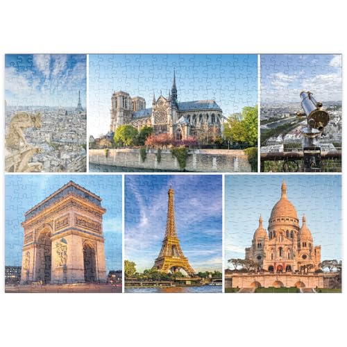 MyPuzzle Paris - Notre Dame, Eiffelturm und Sacre Coeur - Premium 500 Teile Puzzle - MyPuzzle Sonderkollektion von Starnberger Spiele von MyPuzzle.com