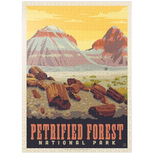 MyPuzzle Petrified Forest National Park - Painted Hills Vintage Poster - Premium 1000 Teile Puzzle für Erwachsene MyPuzzle Petrified Forest National Park - Painted Hills Vintage Poster - Premium 1000 Teile Puzzle für Erwachsene von MyPuzzle.com