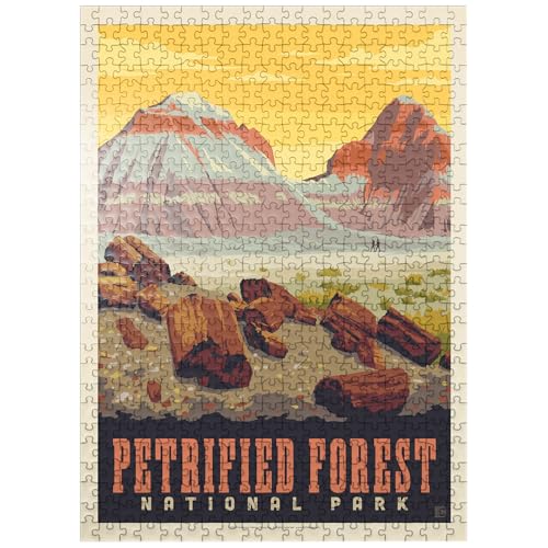 MyPuzzle Petrified Forest National Park Painted Hills Vintage Poster Premium 500 Teile Puzzle für Erwachsene MyPuzzle Petrified Forest National Park Painted Hills Vintage Poster Premium 500 Teile Puzzle für Erwachsene von MyPuzzle.com