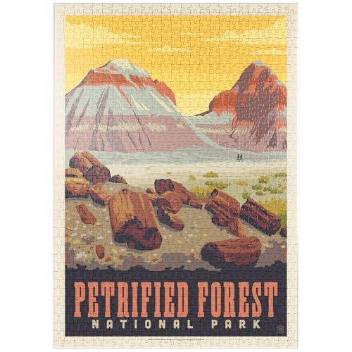 MyPuzzle Petrified Forest National Park: Painted Hills, Vintage Poster - Premium 1000 Teile Puzzle - MyPuzzle Sonderkollektion von Anderson Design Group MyPuzzle Petrified Forest National Park: Painted Hills, Vintage Poster - Premium 1000 Teile Puzzle - MyPuzzle Sonderkollektion von Anderson Design Group von MyPuzzle.com