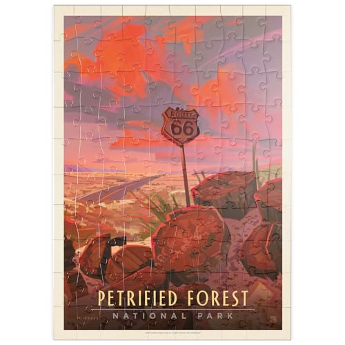 MyPuzzle Petrified Forest National Park: Route 66, Vintage Poster - Premium 100 Teile Puzzle - MyPuzzle Sonderkollektion von Anderson Design Group MyPuzzle Petrified Forest National Park: Route 66, Vintage Poster - Premium 100 Teile Puzzle - MyPuzzle Sonderkollektion von Anderson Design Group von MyPuzzle.com