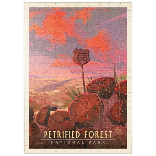 MyPuzzle Petrified Forest National Park: Route 66, Vintage Poster - Premium 200 Teile Puzzle - MyPuzzle Sonderkollektion von Anderson Design Group MyPuzzle Petrified Forest National Park: Route 66, Vintage Poster - Premium 200 Teile Puzzle - MyPuzzle Sonderkollektion von Anderson Design Group von MyPuzzle.com