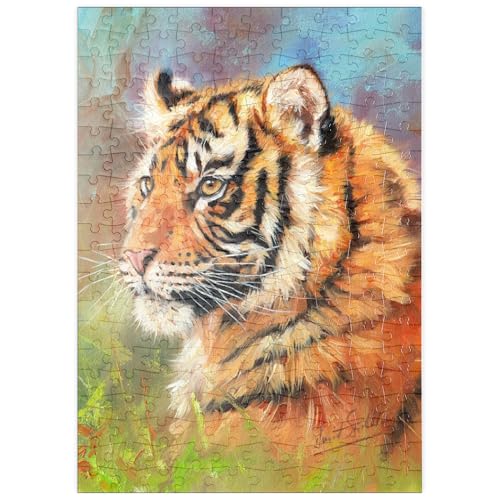 MyPuzzle Porträt eines Tigers in leuchtenden Farben - Premium 200 Teile Puzzle - MyPuzzle Sonderkollektion von Puzzle Galaxy von MyPuzzle.com