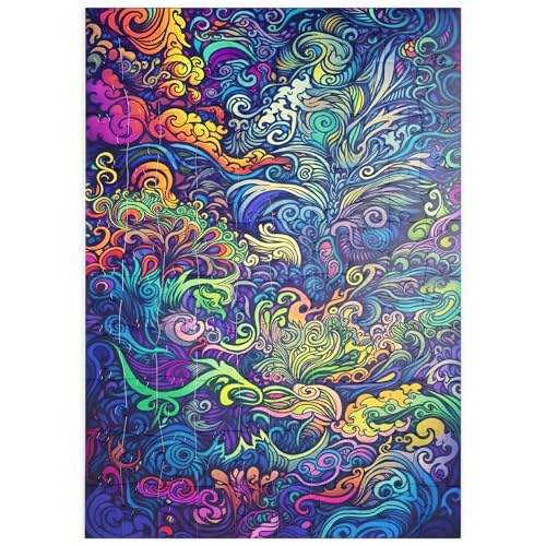 MyPuzzle Psychedelische Strudel - Premium 100 Teile Puzzle - MyPuzzle Sonderkollektion von Puzzle Galaxy von MyPuzzle.com