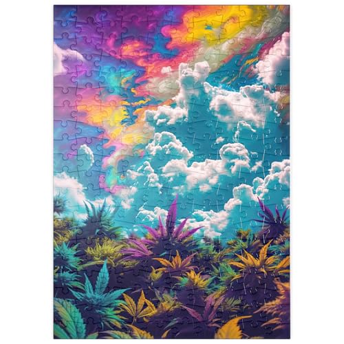 MyPuzzle Psychedelischer Himmel über leuchtendem Laub - Premium 200 Teile Puzzle - MyPuzzle Sonderkollektion von Puzzle Galaxy von MyPuzzle.com