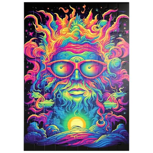 MyPuzzle Psychedelischer kosmischer Guru - Premium 100 Teile Puzzle - MyPuzzle Sonderkollektion von Puzzle Galaxy von MyPuzzle.com