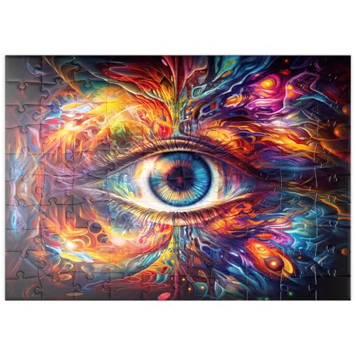 MyPuzzle Psychedelisches Auge - Premium 100 Teile Puzzle - MyPuzzle Sonderkollektion von Puzzle Galaxy von MyPuzzle.com