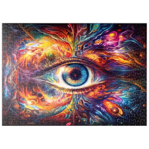 MyPuzzle Psychedelisches Auge - Premium 500 Teile Puzzle - MyPuzzle Sonderkollektion von Puzzle Galaxy von MyPuzzle.com
