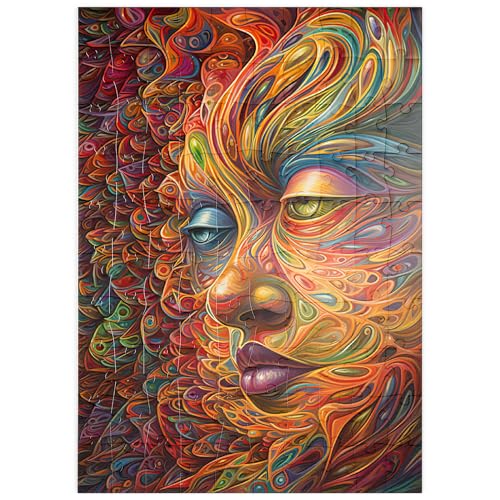 MyPuzzle Psychedelisches Porträt - Premium 100 Teile Puzzle - MyPuzzle Sonderkollektion von Puzzle Galaxy von MyPuzzle.com