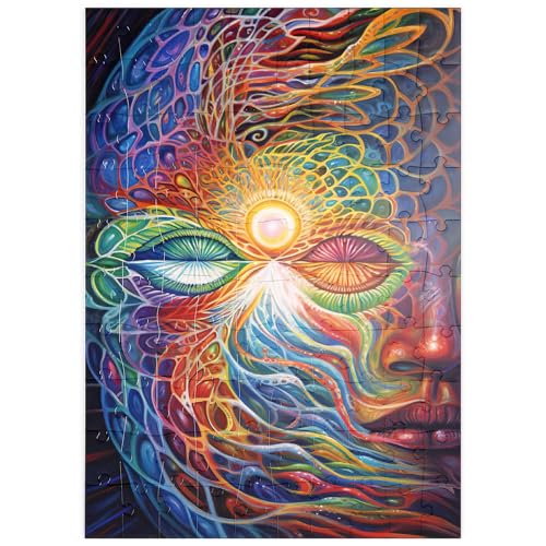 MyPuzzle Psychedelisches Visionärsgesicht - Premium 100 Teile Puzzle - MyPuzzle Sonderkollektion von Puzzle Galaxy von MyPuzzle.com