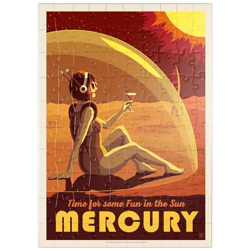 MyPuzzle Quecksilber: Spaß in der Sonne, Vintage Poster - Premium 100 Teile Puzzle - MyPuzzle Sonderkollektion von Anderson Design Group von MyPuzzle.com