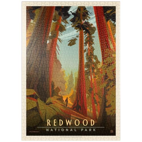 MyPuzzle Redwood National Park: Whispering Wind, Vintage Poster - Premium 1000 Teile Puzzle - MyPuzzle Sonderkollektion von Anderson Design Group MyPuzzle Redwood National Park: Whispering Wind, Vintage Poster - Premium 1000 Teile Puzzle - MyPuzzle Sonderkollektion von Anderson Design Group von MyPuzzle.com