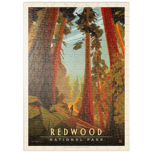 MyPuzzle Redwood National Park: Whispering Wind, Vintage Poster - Premium 200 Teile Puzzle - MyPuzzle Sonderkollektion von Anderson Design Group von MyPuzzle.com