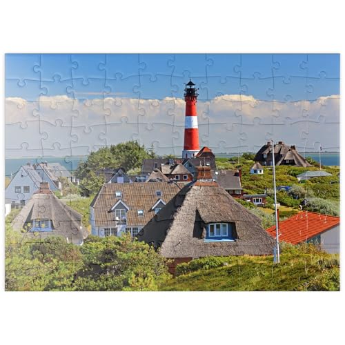 MyPuzzle Reetdachferienhäuser in den Dünen mit Leuchtturm von Hörnum, Insel Sylt - Premium 100 Teile Puzzle - MyPuzzle Sonderkollektion von Puzzle Galaxy MyPuzzle Reetdachferienhäuser in den Dünen mit Leuchtturm von Hörnum, Insel Sylt - Premium 100 Teile Puzzle - MyPuzzle Sonderkollektion von Puzzle Galaxy von MyPuzzle.com