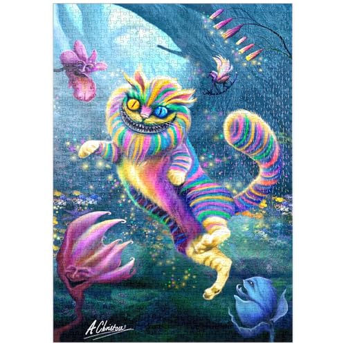 MyPuzzle Regenbogen-Cheshire-Katze, Alice im Wunderland - Anthony Christou - Premium 1000 Teile Puzzle - MyPuzzle Sonderkollektion von Tate & Co Puzzles MyPuzzle Regenbogen-Cheshire-Katze, Alice im Wunderland - Anthony Christou - Premium 1000 Teile Puzzle - MyPuzzle Sonderkollektion von Tate & Co Puzzles von MyPuzzle.com