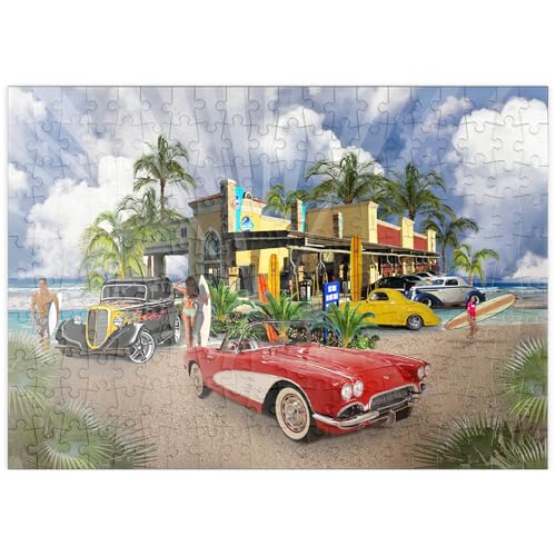 MyPuzzle Retro-Strandszene – Klassische Oldtimer und Surfer am Beach Diner - Premium 200 Teile Puzzle - MyPuzzle Sonderkollektion von Puzzle Galaxy MyPuzzle Retro-Strandszene – Klassische Oldtimer und Surfer am Beach Diner - Premium 200 Teile Puzzle - MyPuzzle Sonderkollektion von Puzzle Galaxy von MyPuzzle.com