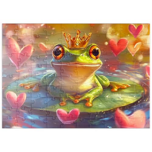 MyPuzzle Romantischer Froschkönig auf Seerose in fantasievollem Stil - Premium 100 Teile Puzzle - MyPuzzle Sonderkollektion von Puzzle Galaxy MyPuzzle Romantischer Froschkönig auf Seerose in fantasievollem Stil - Premium 100 Teile Puzzle - MyPuzzle Sonderkollektion von Puzzle Galaxy von MyPuzzle.com