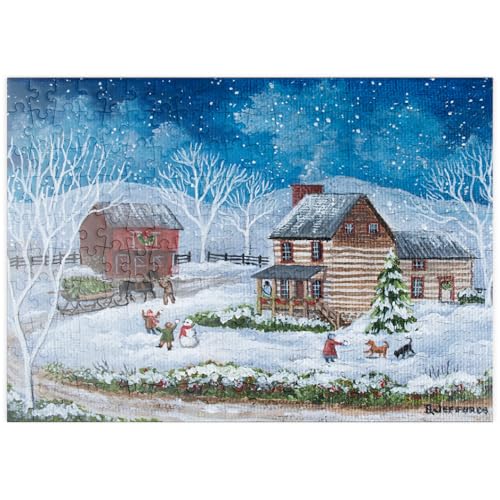 MyPuzzle Rustikale Winterszenerie mit verschneiter Hütte - Premium 200 Teile Puzzle - MyPuzzle Sonderkollektion von Puzzle Galaxy MyPuzzle Rustikale Winterszenerie mit verschneiter Hütte - Premium 200 Teile Puzzle - MyPuzzle Sonderkollektion von Puzzle Galaxy von MyPuzzle.com