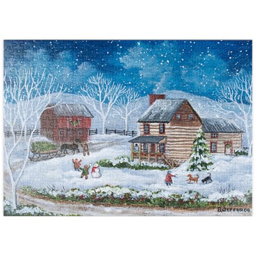 MyPuzzle Rustikale Winterszenerie mit verschneiter Hütte - Premium 500 Teile Puzzle - MyPuzzle Sonderkollektion von Puzzle Galaxy MyPuzzle Rustikale Winterszenerie mit verschneiter Hütte - Premium 500 Teile Puzzle - MyPuzzle Sonderkollektion von Puzzle Galaxy von MyPuzzle.com