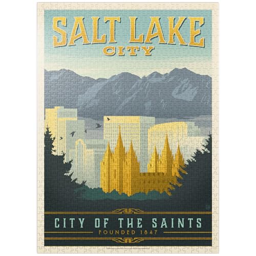 MyPuzzle Salt Lake City, Utah, Vintage Poster - Premium 1000 Teile Puzzle für Erwachsene MyPuzzle Salt Lake City, Utah, Vintage Poster - Premium 1000 Teile Puzzle für Erwachsene von MyPuzzle.com