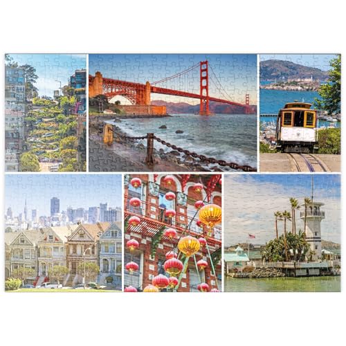 MyPuzzle San Francisco - Golden Gate Bridge und Lombard Street - Premium 500 Teile Puzzle - MyPuzzle Sonderkollektion von Starnberger Spiele von MyPuzzle.com