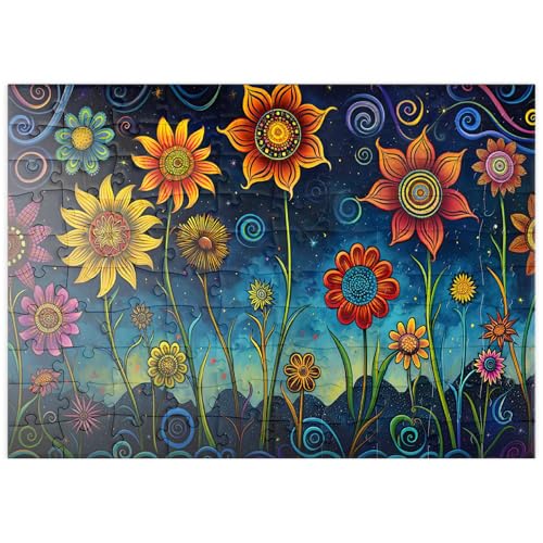 MyPuzzle Skurriler nächtlicher Blumengarten - Premium 100 Teile Puzzle - MyPuzzle Sonderkollektion von Puzzle Galaxy MyPuzzle Skurriler nächtlicher Blumengarten - Premium 100 Teile Puzzle - MyPuzzle Sonderkollektion von Puzzle Galaxy von MyPuzzle.com