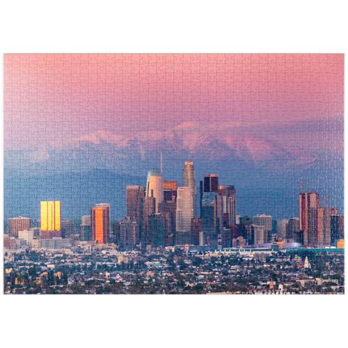 MyPuzzle Skyline von Los Angeles bei Sonnenuntergang mit schneebedeckten Bergen - Premium 1000 Teile Puzzle - MyPuzzle Sonderkollektion von Puzzle Galaxy MyPuzzle Skyline von Los Angeles bei Sonnenuntergang mit schneebedeckten Bergen - Premium 1000 Teile Puzzle - MyPuzzle Sonderkollektion von Puzzle Galaxy von MyPuzzle.com