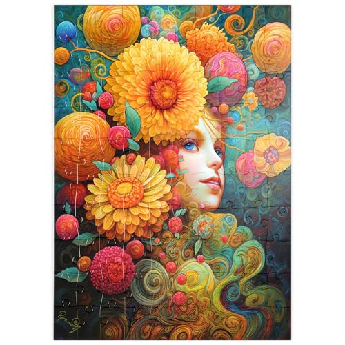 MyPuzzle Sonnenbeschienene Blüten und Himbeerträume - Premium 100 Teile Puzzle - MyPuzzle Sonderkollektion von Puzzle Galaxy von MyPuzzle.com