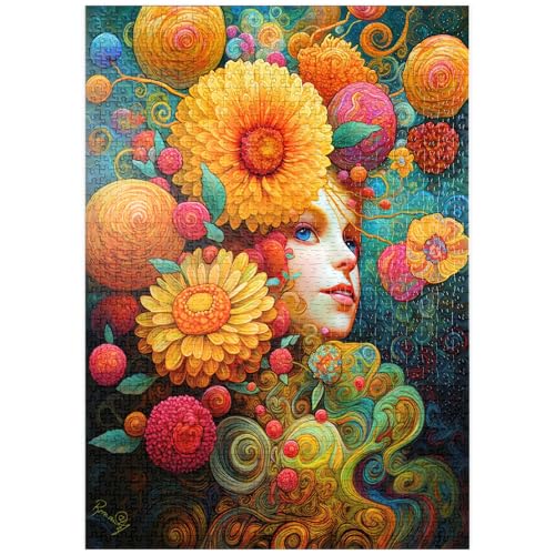 MyPuzzle Sonnenbeschienene Blüten und Himbeerträume - Premium 1000 Teile Puzzle - MyPuzzle Sonderkollektion von Puzzle Galaxy von MyPuzzle.com