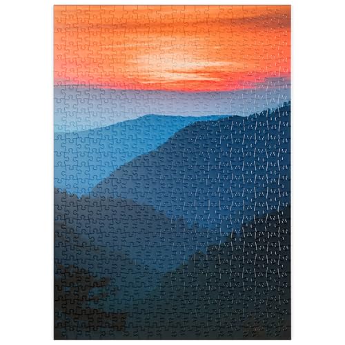 MyPuzzle Sonnenuntergang über Geschichteten Gebirgsketten - Premium 500 Teile Puzzle - MyPuzzle Sonderkollektion von Puzzle Galaxy von MyPuzzle.com
