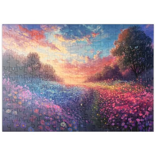 MyPuzzle Sonnenuntergang über leuchtenden Blumenfeldern - Premium 200 Teile Puzzle - MyPuzzle Sonderkollektion von Puzzle Galaxy MyPuzzle Sonnenuntergang über leuchtenden Blumenfeldern - Premium 200 Teile Puzzle - MyPuzzle Sonderkollektion von Puzzle Galaxy von MyPuzzle.com