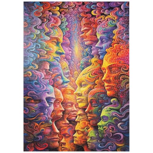 MyPuzzle Surreale Gesichter in einem lebendigen abstrakten Fluss - Premium 1000 Teile Puzzle - MyPuzzle Sonderkollektion von Puzzle Galaxy MyPuzzle Surreale Gesichter in einem lebendigen abstrakten Fluss - Premium 1000 Teile Puzzle - MyPuzzle Sonderkollektion von Puzzle Galaxy von MyPuzzle.com