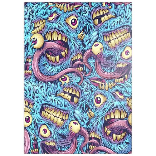 MyPuzzle Surreale Monstergesichter mit Tentakeln - Premium 100 Teile Puzzle - MyPuzzle Sonderkollektion von Puzzle Galaxy von MyPuzzle.com