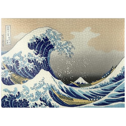 MyPuzzle The Great Wave Off Kanagawa, Katsushika Hokusai - Iconic Japanese Art - Premium 1000 Teile Puzzle für Erwachsene von MyPuzzle.com