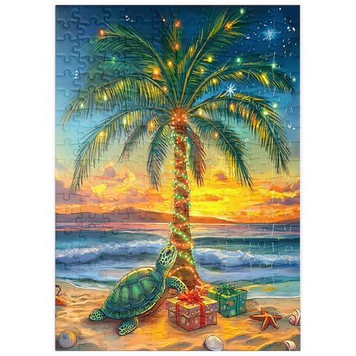 MyPuzzle Tropische Weihnachtsillustration – Palme mit Lichtern am Strand - Premium 200 Teile Puzzle - MyPuzzle Sonderkollektion von Puzzle Galaxy MyPuzzle Tropische Weihnachtsillustration – Palme mit Lichtern am Strand - Premium 200 Teile Puzzle - MyPuzzle Sonderkollektion von Puzzle Galaxy von MyPuzzle.com