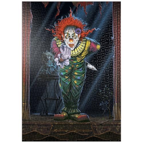 MyPuzzle Überraschungs-Horrorclown - Vincent HIE - Premium 1000 Teile Puzzle - MyPuzzle Sonderkollektion von Tate & Co Puzzles von MyPuzzle.com