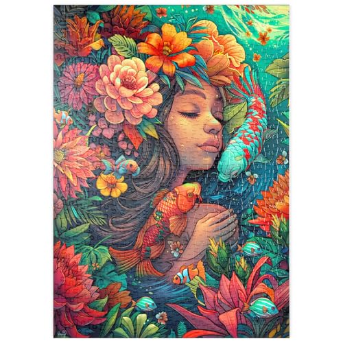 MyPuzzle Unterwasser-Traum mit Koi und Blüten - Premium 500 Teile Puzzle - MyPuzzle Sonderkollektion von Puzzle Galaxy von MyPuzzle.com