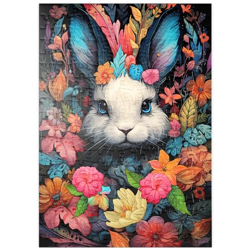 MyPuzzle Verspielter Hase im Blumenwunderland - Premium 200 Teile Puzzle - MyPuzzle Sonderkollektion von Puzzle Galaxy MyPuzzle Verspielter Hase im Blumenwunderland - Premium 200 Teile Puzzle - MyPuzzle Sonderkollektion von Puzzle Galaxy von MyPuzzle.com