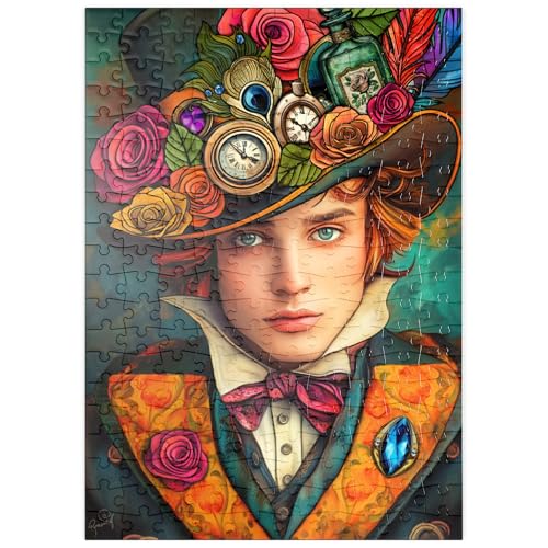 MyPuzzle Verspielter Steampunk-Gentleman mit Hut, verziert mit Blumen und Uhren - Premium 200 Teile Puzzle - MyPuzzle Sonderkollektion von Puzzle Galaxy MyPuzzle Verspielter Steampunk-Gentleman mit Hut, verziert mit Blumen und Uhren - Premium 200 Teile Puzzle - MyPuzzle Sonderkollektion von Puzzle Galaxy von MyPuzzle.com